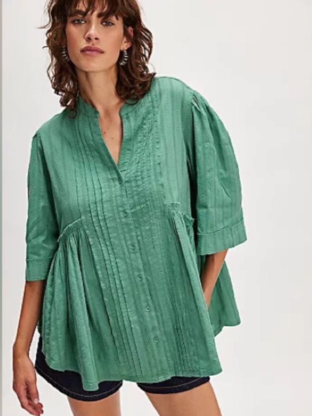 NWT We the Free / Free People Willow Button Up Blouse